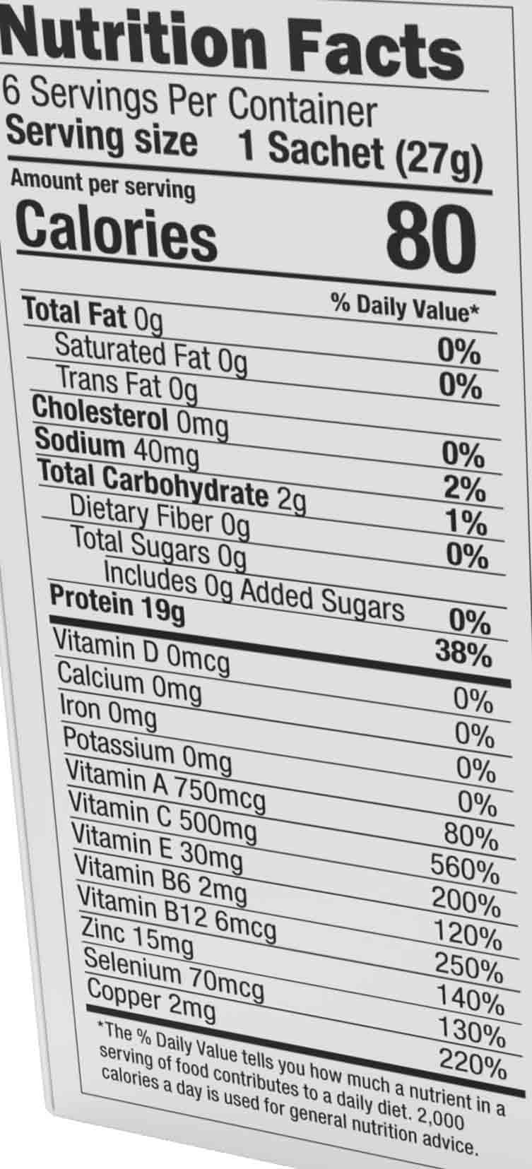 Nutrition facts Abintra®